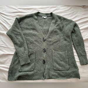 Olive Green XS American Eagle Button Up Cardigan